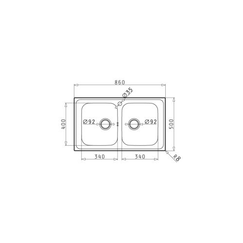 ΝΕΡΟΧΥΤΗΣ ΕΝΘΕΤΟΣ PYRAMIS Athena (86x50) 2B Inox Σαγρέ 86x50 cm